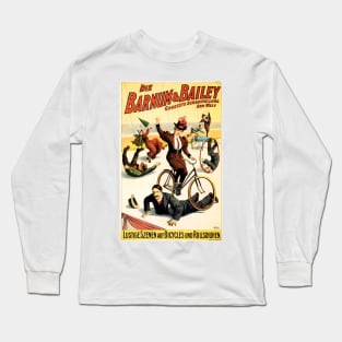 BARNUM & BAILEY AMERICAN CIRCUS Bicycles and Roller Skates 1900s Long Sleeve T-Shirt